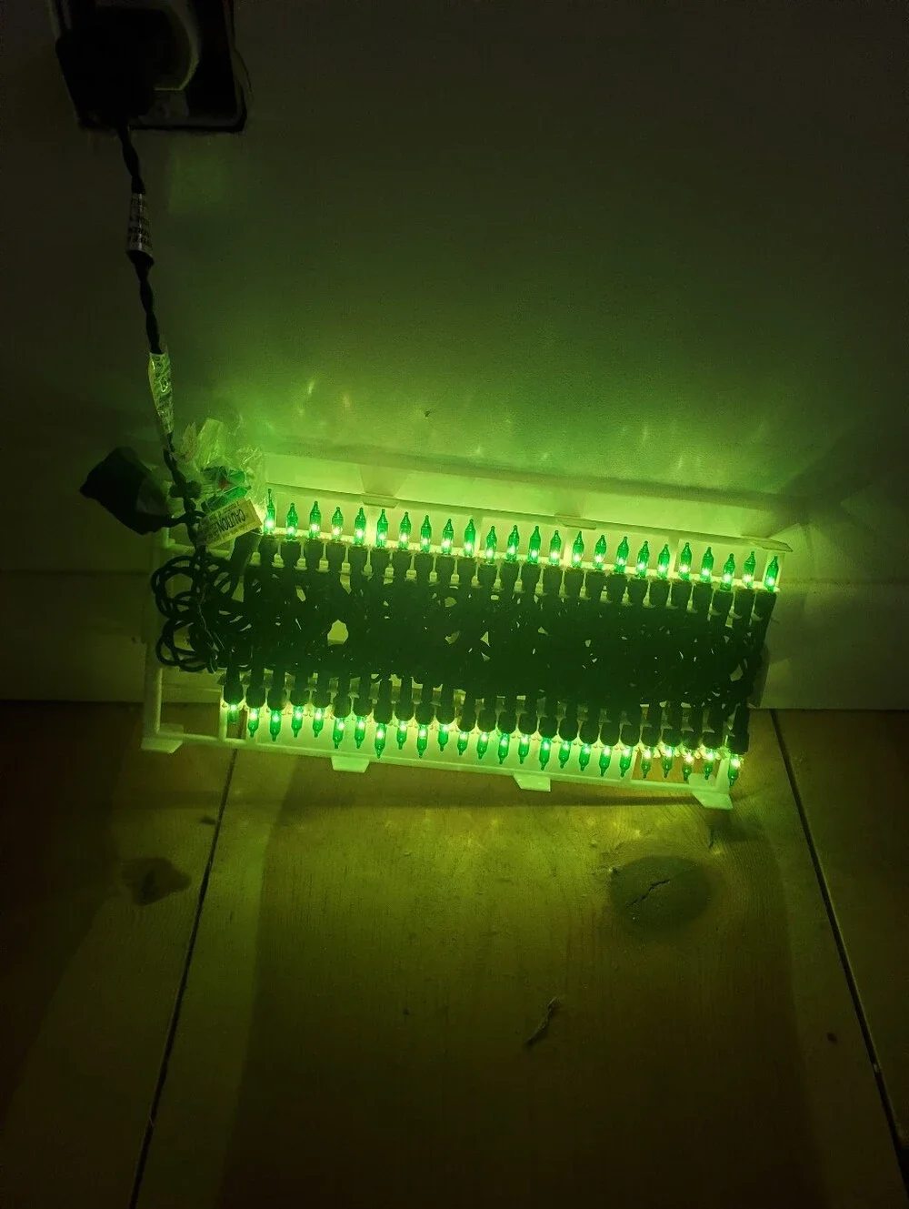 NIB Vintage Hobby Lobby 50 Super Bright Green Indoor Light Set
